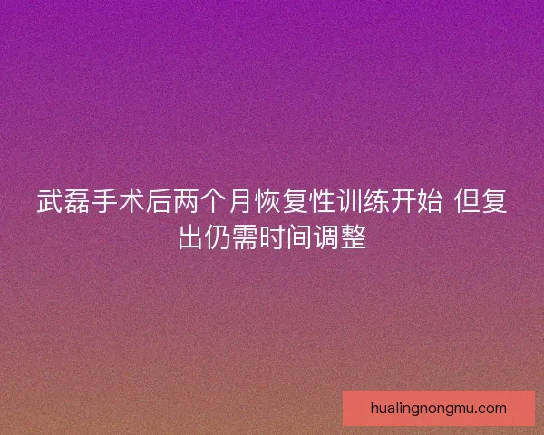 武磊手术后两个月恢复性训练开始 但复出仍需时间调整