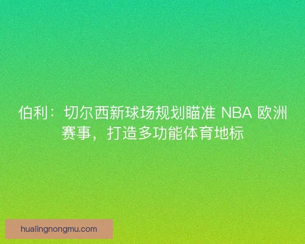 伯利：切尔西新球场规划瞄准 NBA 欧洲赛事，打造多功能体育地标