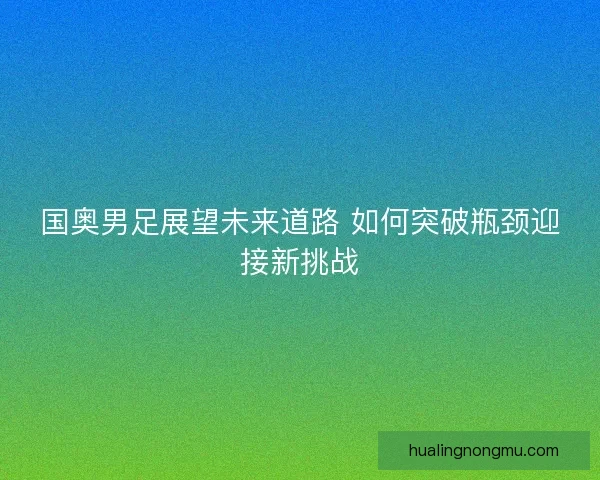 国奥男足展望未来道路 如何突破瓶颈迎接新挑战